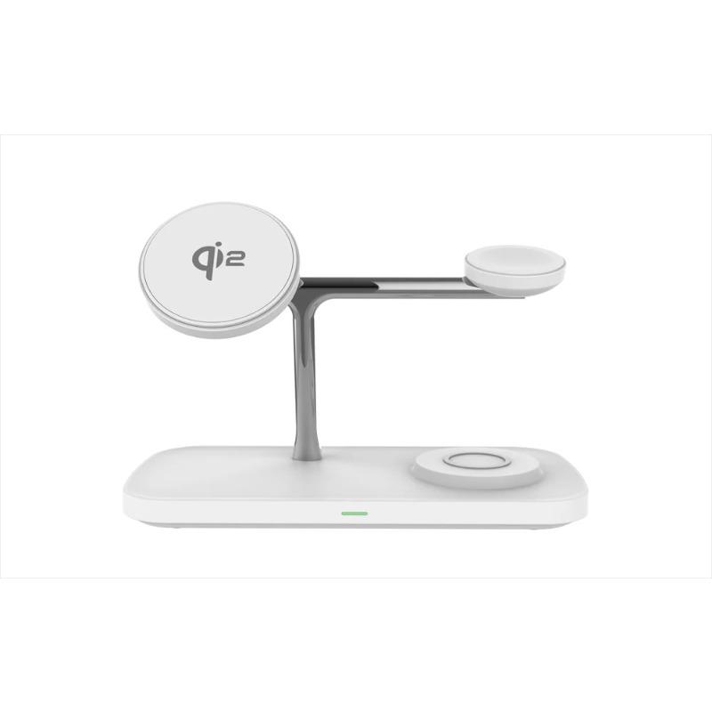 

Беспроводная зарядная станция QI2 для 3 в 1, беспроводная зарядная подставка, док-станция для часов и телефона, зарядная станция для часов 8/7/S
