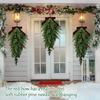 1pc50cm Simulated Soft-Glue Norfolk Needle Wall Hanging Christmas Tree Upside Down Vine Green Plant Holiday Decoration