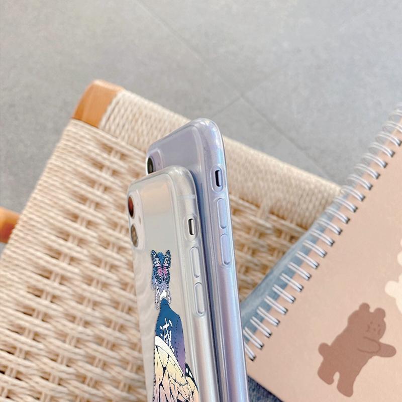 Anime Cartoon Patterned Soft Transparent Silicone Case For Samsung A55 M35 S24 Xiaomi Redmi Note 13 Poco C65 iPhone Camera Shockproof Protective Cover