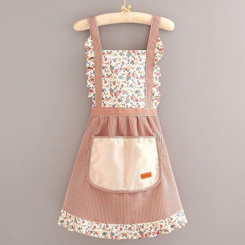Canvas Wipeable Apron with Anti-fouling, Breathable Design for Kitchen and Cooking. Perfect for Females, Waist Work Clothes.