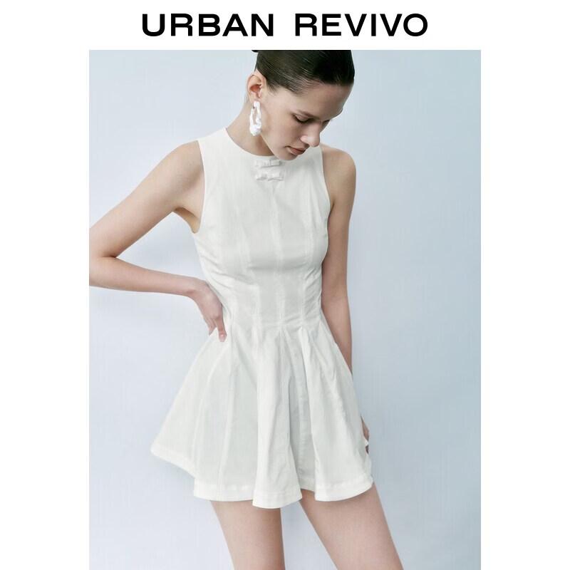 

UR2026 Women s Sleeveless Slim Fit Waist Dress S