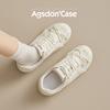 Augustus Dengde Training Shoes Women's 2025 New Summer Ballet Forrest Gump Sports Board Shoes Casual Flat White Shoes