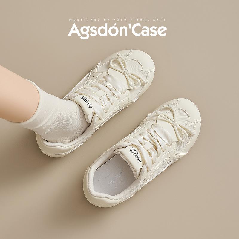 Augustus Dengde Training Shoes Women's 2025 New Summer Ballet Forrest Gump Sports Board Shoes Casual Flat White Shoes