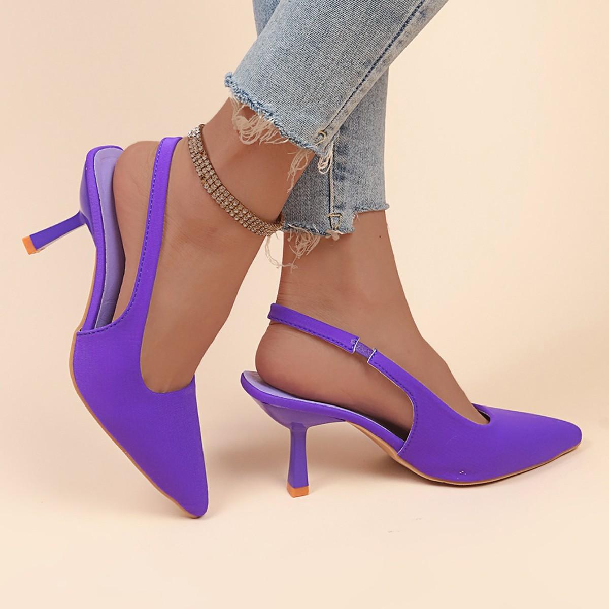 

Женская летняя обувь 2024 года, новые модные туфли с острым носком на шпильке, на среднем каблуке, на высоком каблуке, женские босоножки с пустым носком сзади, зеленые женские туфли 35