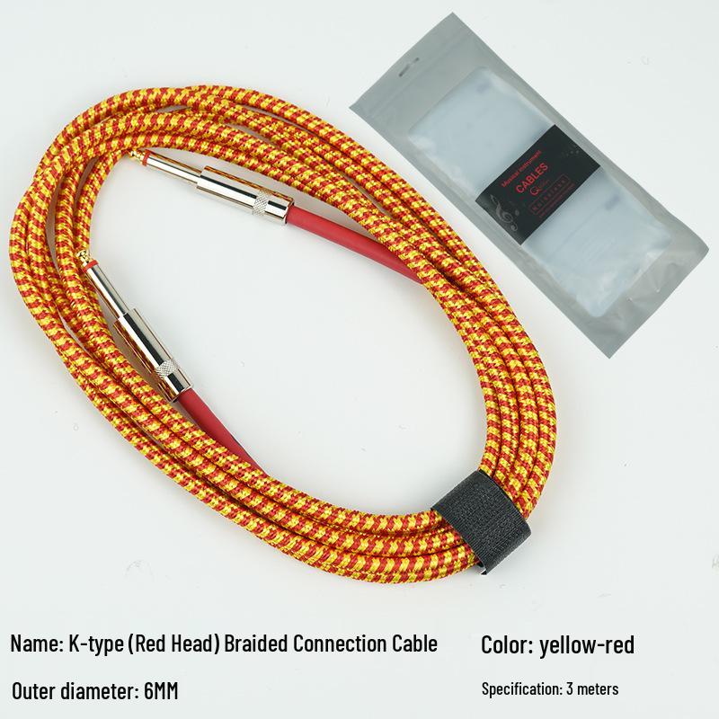 Noise Reduction Electric Guitar Cable - 3m, 6m, 10m Options: Bass Series & Effect Pedal Connection