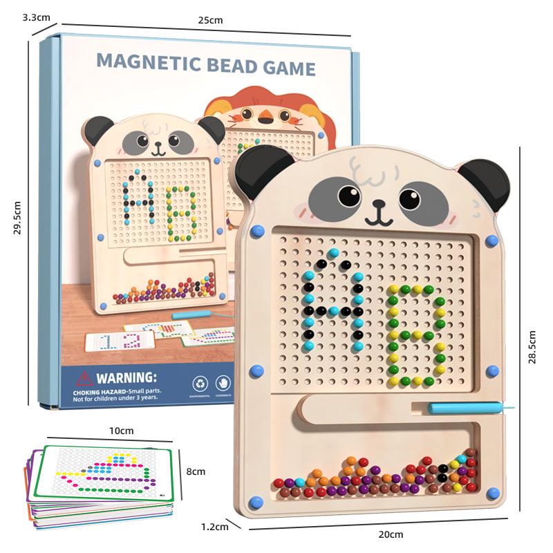 

Детская магнитная доска для рисования с цветными бусинами