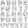 925 Silver 26 A-Z Letter Alphabet Parts English Word Beads Pendent Charms Metal Steel Golden DIY Bracelet Necklace Jewelry Gift