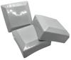 External end cap for profile, cap, roof, 80x80, 20 PCS, GRAY