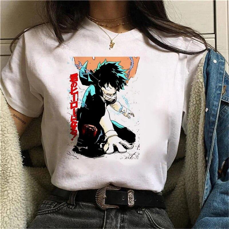 Anime Clothes Shoto Todorok TShirt Deku Harajuku TShirts My Hero Academia T-Shirt Boku No Hero Academia Tshirt Bakugou TShirt Unisex