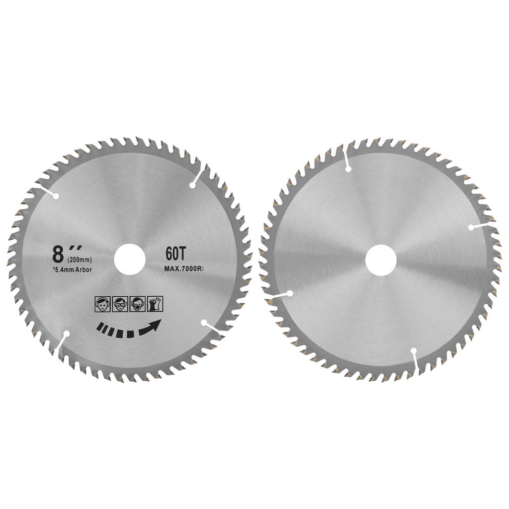 8 X 60T 200mm Circular Saw Blade Cutting Disc Woodworking Cemented Carbide Saw Blade