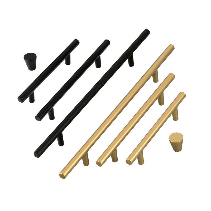 Nordic Gold Cabinet Door Handle - European Style, Single Hole Design