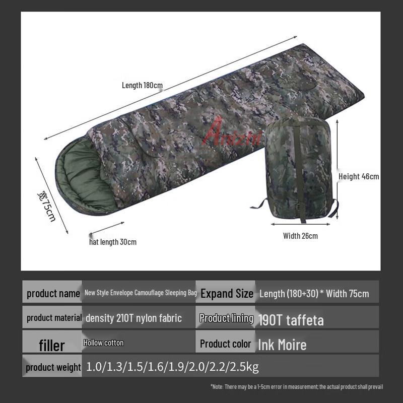 Anizhi Verdickter Umschlag Camouflage Schlafsack
