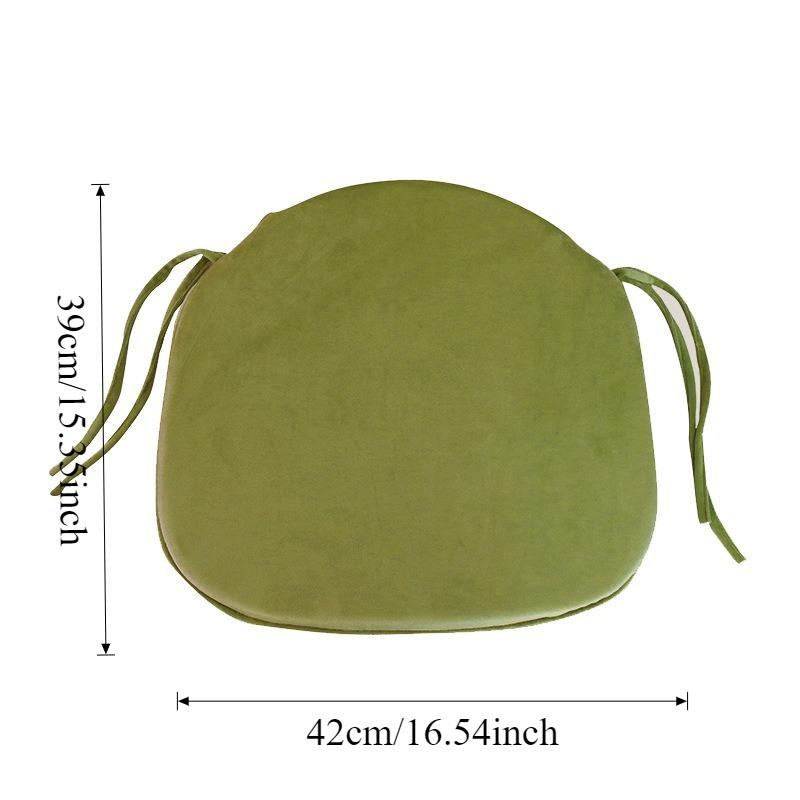 Non-Slip Dining Chair Seat Pad with Fixed Rope Multi-Color Velvet Chair Cushion Soft Sponge Filling for Home Kitchen Dining Room