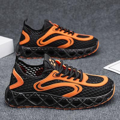 45 Large Size Men's Shoes Summer Breathable Hollow Mesh Shoes Men's Heightening Sports and Leisure Running Shoes