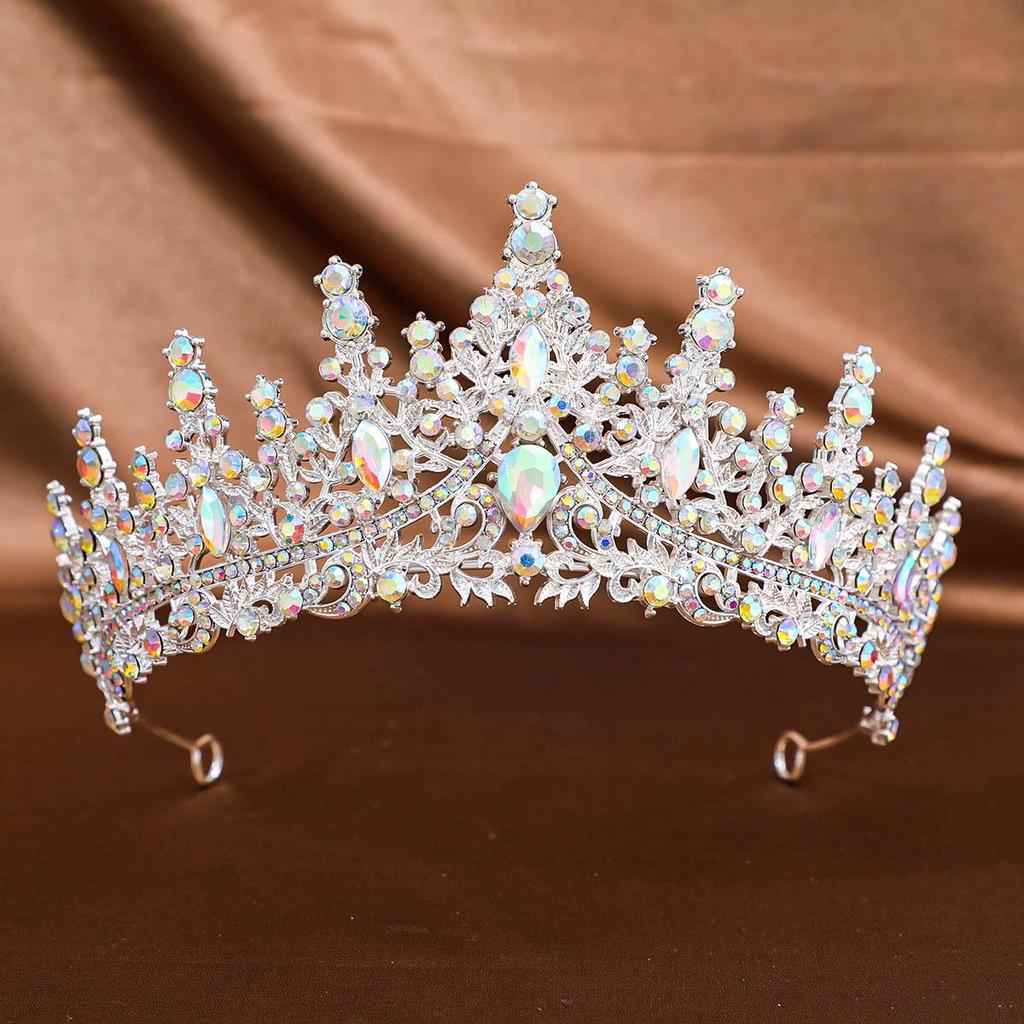 Diadema Corona Nuziale con Strass per Abito da Sera e Servizi Fotografici