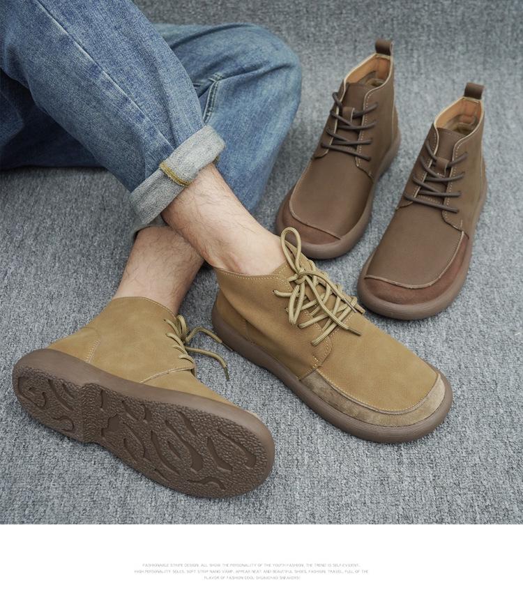 Men's British Style Martin Boots - New Winter Non-Slip Retro Cowhide Loafers