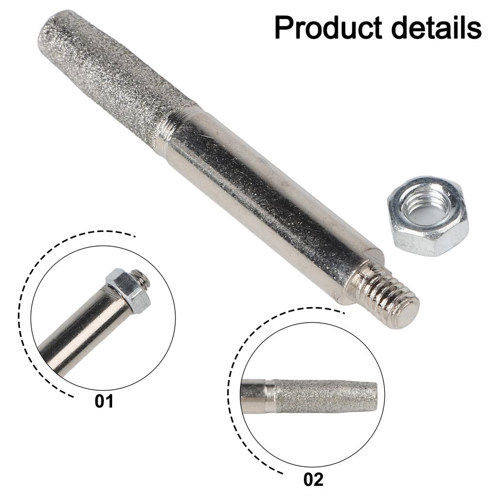 5PCS 4/5/6mm Grinding Head Cylindrical Burr Chainsaw Sharpening Kit Sharpener Grinding Head For Metal Processing CNC Machining
