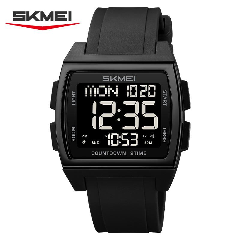 

Многофункциональные квадратные электронные часы, мужские и женские часы, светящиеся водонепроницаемые электронные часы, пары