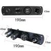 4 in 1 Marine Switch Panel 12V Dual USB Charger Socket Power Outlet LED Voltmeter Cigarette Lighter Socket ON Off Button Switch