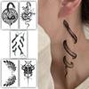 S.A.V.I Confezione da 5 Fogli di Tatuaggi Temporanei per Uomini e Donne - Impermeabili, Lunga Durata, Serpente Nero, Ali e Disegni Gotici - Ideali per Body Art, Feste