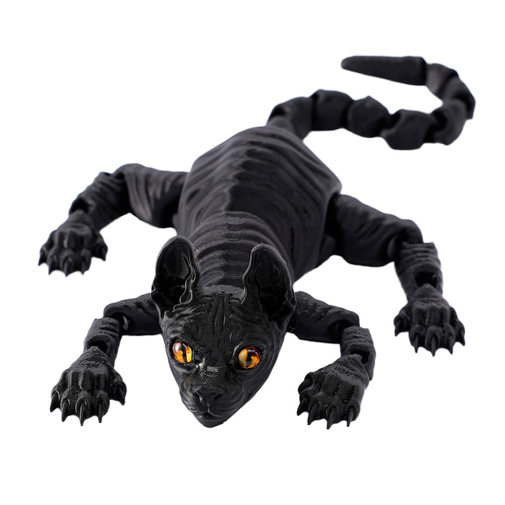 3D Printed Sphynx Cat Animals Toy Hairless Cat Figurine Cute Cat Fidget Toy For Cat Lover Funny Toy Collector Home Decoration