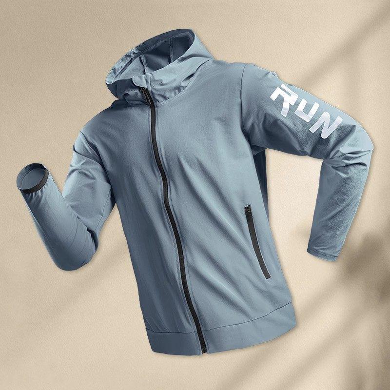 Herren Quick-Dry Langarm Halbreißverschluss Trainingsjacke für Sonnenschutz - Herbst/Winter Fitness Laufoberteil