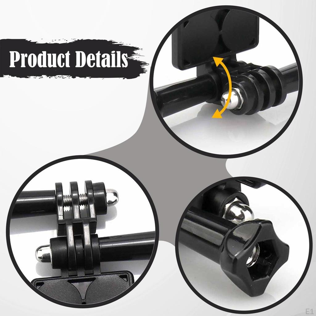Action Camera Mount Holder,Easy Attach to Metal Quick Release Bracket Rotation Support for Car