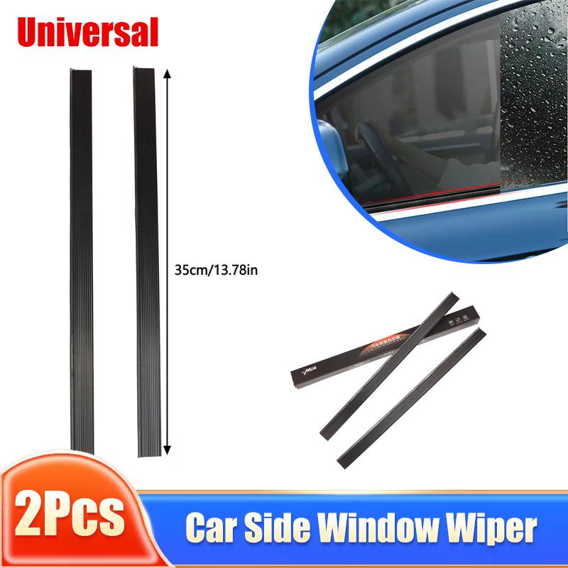 2Pcs Universal Car Side Window Wiper Used To Remove Auto Water Mist Rubber Strip Windows Cleaning Tools Wiper Blade Wiperstrip