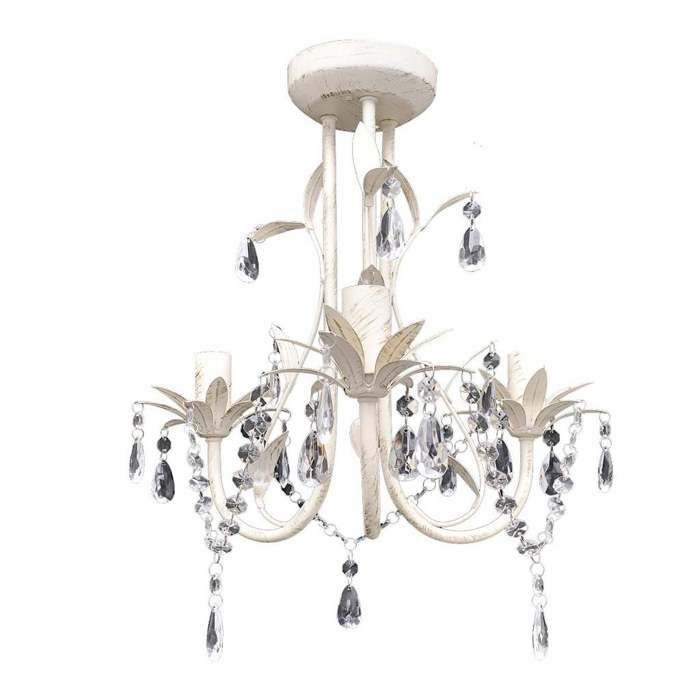 VidaXL Lustre en Cristal Plafonnier Lampe Suspendue Eclairage Luminaire Salon 240686