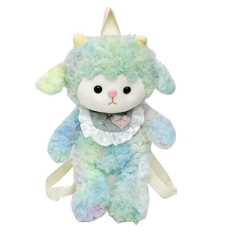 Panda Sheep Plush Backpack Kids Teens Lightweight Design Cartoon Bag Pattern