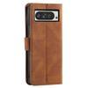 For Google Pixel 9 Pro XL Leather Case Splicing Stitching Wallet Stand Phone Cover with Strap