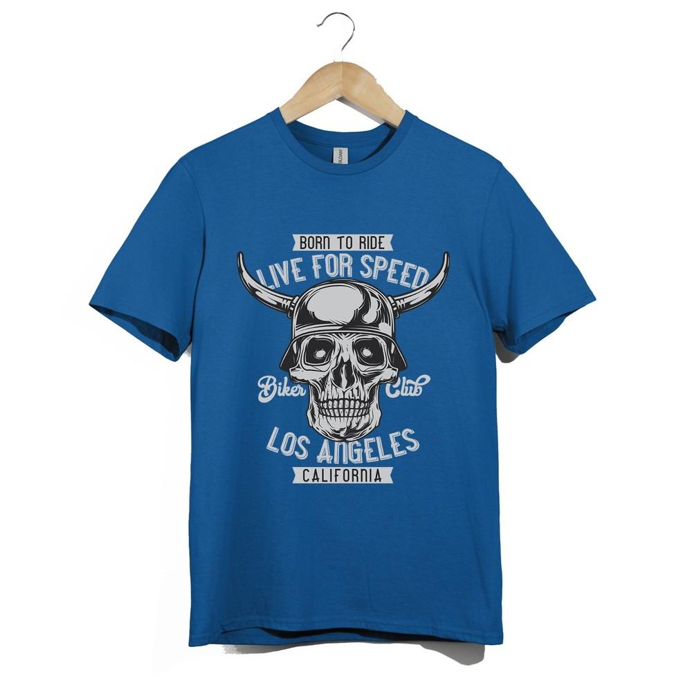

Live for Speed Skull Shirt Unisex Biker Club,Born to Ride Los Angeles California 2XL