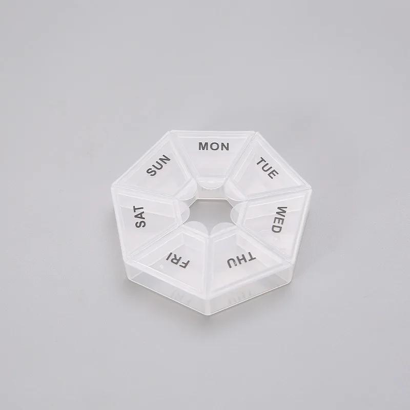 Mini Pill Case Portable Travel Vitamin Pill Box Pills Cases Container Organizer Storage Tablets 7 Days Grids Medicine Fish Oils
