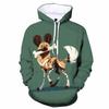 Felpa con cappuccio Hip Hop Stampa 3D Motivo Animale Invernale Bestia Uomo Donna Streetwear Felpa con cappuccio Giubbotti Ragazzi Ragazze Junior
