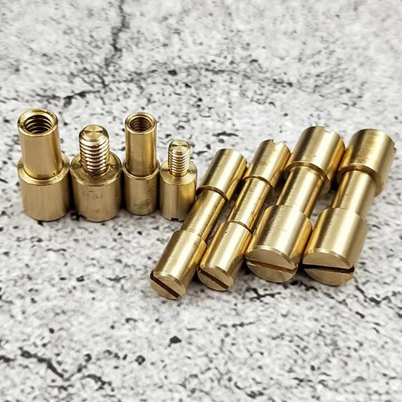 5 Pcs/lot Brass Rivet Screw Grinding DIY Knife Handle Fastener Accessories Tactics Lock Rivet Diy Craft Supplies