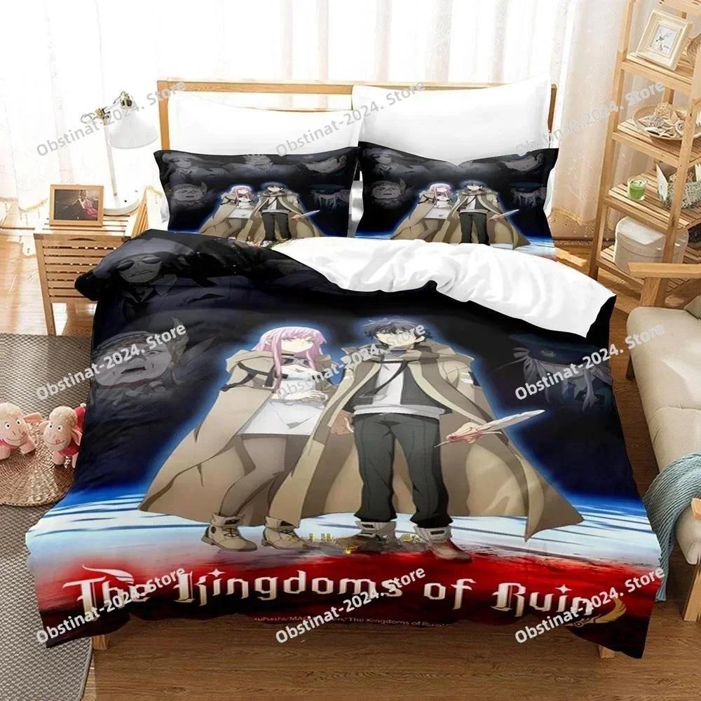 Anime The Kingdoms of Ruin Bedding Set Printed single Comforter Quilt Bed Cover Duvet Cover Pillow Case 3 Pieces Kids Adult Size