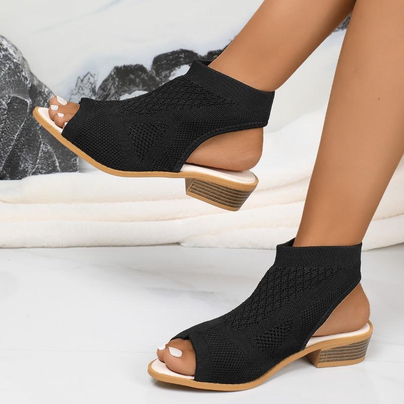 Fashion 2025 Hot Sale Shoes for Women Slingbacks Women's Sandals Summer Rome Open Toe Solid Outdoor Casual Low Heels Large Size Sandals