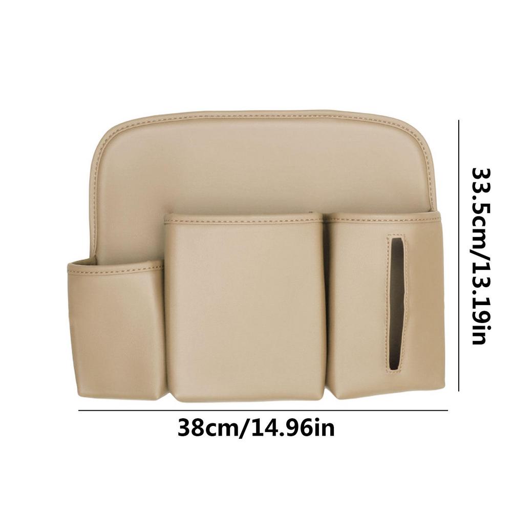 Automotive Seat Back Organizers Backseat PU Leather Car Purse Holder Dog Pet Barrier Multifunctional Pocket Container Handbag