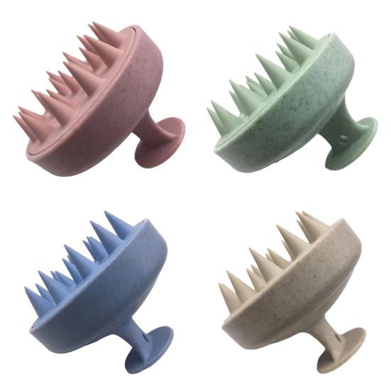 Shampoo Brush Soft Silicone Scalp Massager with Anti-Slip Base Hanging Hole Hair Growth Promotion Hair Care Tool