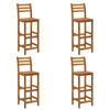 Day and Night - Day and Night Kitchen Stools 4 Units Solid Acacia Wood