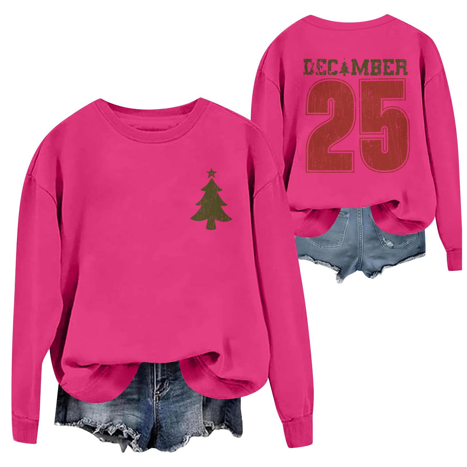 

Christmas T-Shirts And Sweatshirts, Women S Sweatshirts, Long-Sleeved Pullover Sweatshirts, Women S Long-Sleeved Tops S