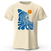 Summer Art Style Surfing Pure Cotton Short Sleeved Mens Daily Wear Plus Size Soft and Comfortable Travel Street Sports Tshirt