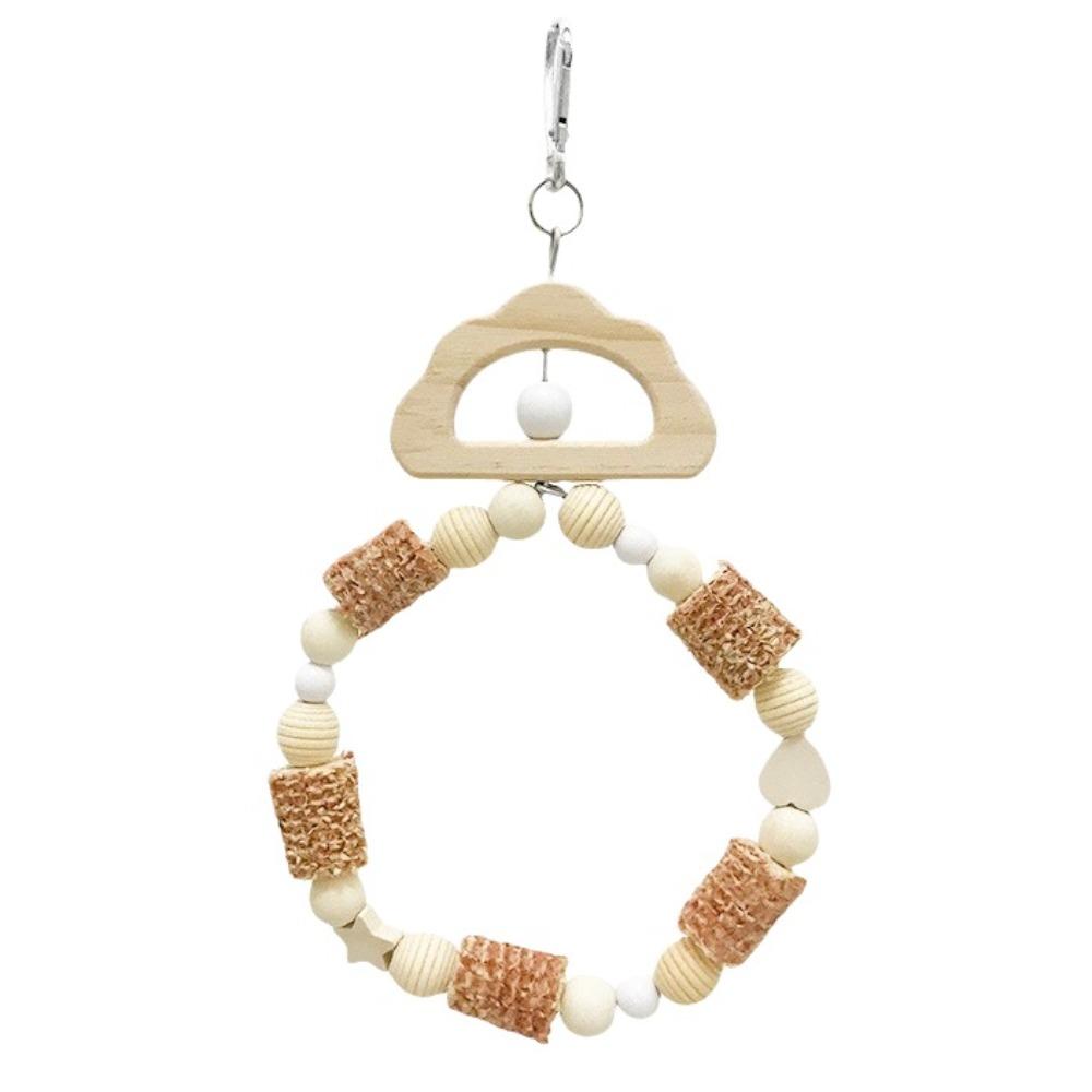 Hanging Bird Swing Toy Wooden Bird Climbing Stand Grinding Claws Chewing Perch  Training Purpose