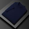 Men'S Short-Sleeve Sweater, Half-Turtleneck Sweater, Thin Pullover Half-Sleeve, Middle-Aged And Young Men'S Knit T-Shirt