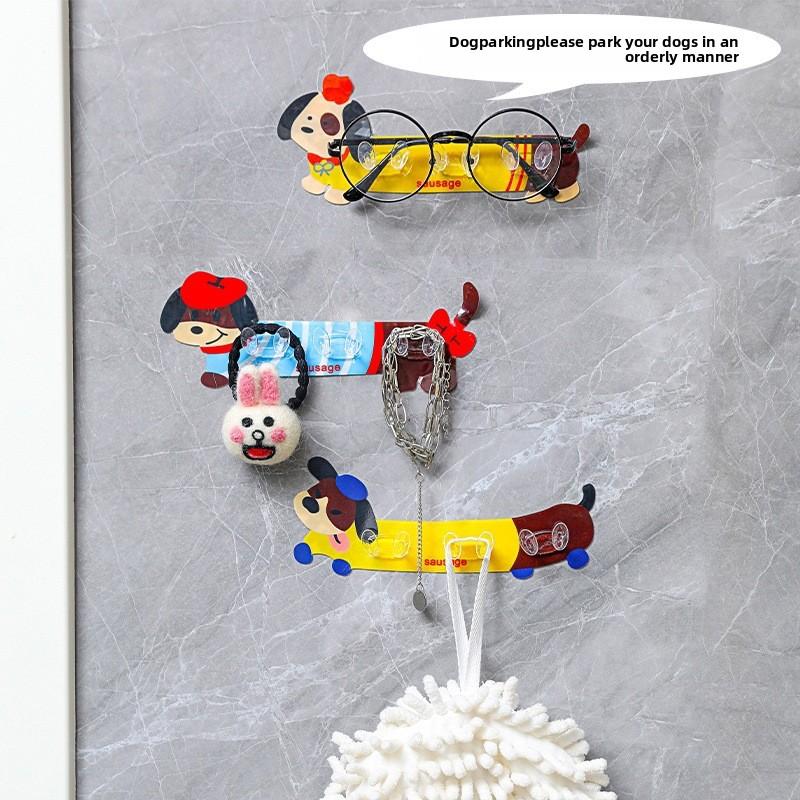 Haushalts-Cartoon-Badezimmerhaken-Aufbewahrungsregal, bohrfreier Steckkartensteckhaken, kreatives Steckdosen-Aufbewahrungsregal