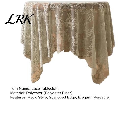 Spitzen-Tischdecke Tischdecke, Florale Tischabdeckung, Retro-Sägeblatt-Stoff mit hoher Dichte für Esstisch, Rustikale Hochzeitsfeier Brautparty Dekoration