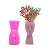 Artistic Figure Flowerpot Molds Cements Mould Silicone Texture for Flower Vase