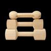 Dog Training Wooden Bone-Shaped Dumbbell