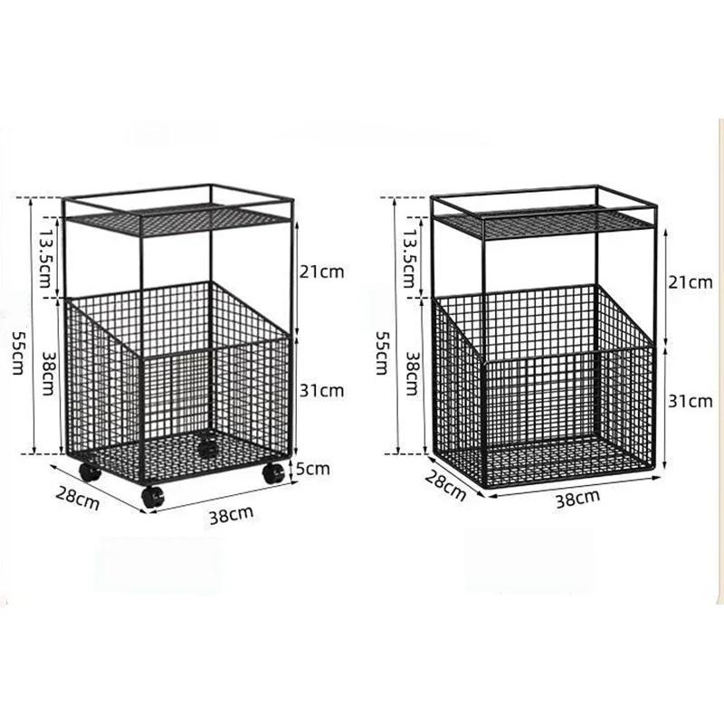 Multi-Layer Storage Racks Laundry Baskets Removable Trolley Storage Of Snacks And Sundries Organizing Iron Office File Racks