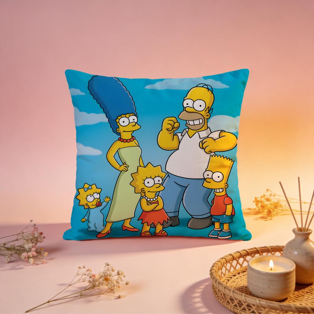 Stylish TThe Simpsonsew Cushion Cover Comfortable Durable Pillow Cover MultiScene for Home Office Car Sofa